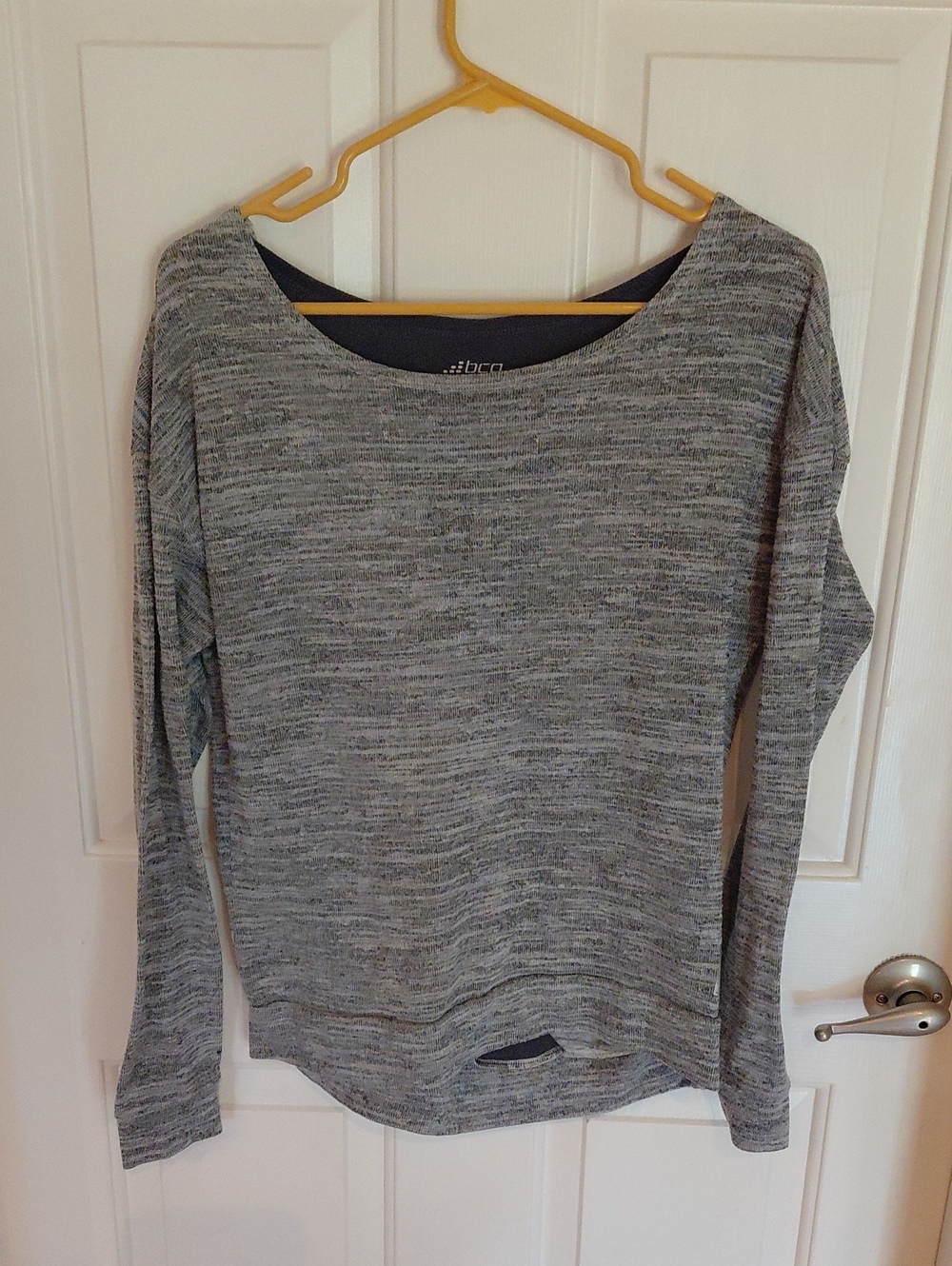 bcg Women's Heather Gray Long Sleeve Pullover